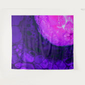 *~*コスミック·ブリー·ピンク·抽象芸術·サークル紫 タペストリー (正面(横))
