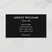 コスムロゴ黒い大理石金ゴールド名刺 名刺 (裏面)