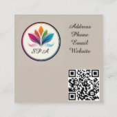 コスメエレガントティックアレンジメントディスプレイ スクエア名刺 (裏面)