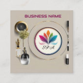 コスメエレガントティックアレンジメントディスプレイ スクエア名刺 (正面)