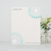 コスメエレガントトロジーサークルライトブルーオフホワイト レターヘッド (スタンド正面)