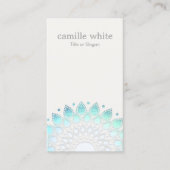 コスメエレガントトロジーサークルライトブルーオフホワイト 名刺 (正面)