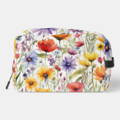 コスメティックかわいらしバッグカラフルワイルドフラワーアート ドップキット (裏面)