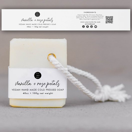 コスメティックバーソープバンドロゴ製品ラベルラップ 招待状ベリーバンド