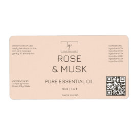 コスメティックラベルスポイトロゴボトル（Qrcode付） ラベル