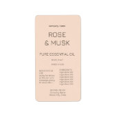 コスメティック油ラベル/Qrcode付きスポイトボトル ラベル (正面)