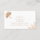 コスメティック、美しい、メイクアップセンター名刺 名刺 (裏面)