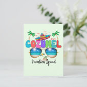 コスメルバケーションスクワッド 太陽、砂、思い出 メキシコ ポストカード (スタンド正面)