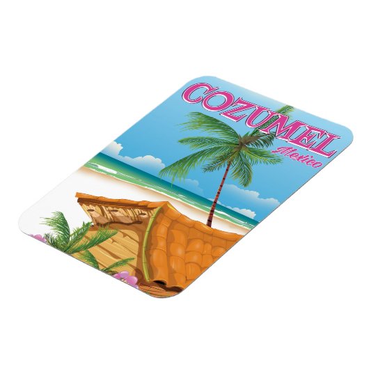 コスメル メキシコ ビンテージ 旅行ポスター 印刷 マグネット (左側)