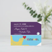 コスメル ラゲッジタグ Save the Date 発表 セーブザデート (スタンド正面)