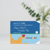 コスメル ラゲッジタグ Save the Date 発表 セーブザデート (スタンド正面)