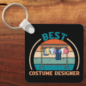 コスメ最高のスデザイナー – レトロスタイルキーチェーン キーホルダー (正面)