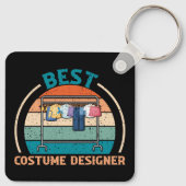 コスメ最高のスデザイナー – レトロスタイルキーチェーン キーホルダー (裏面)