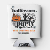 コスメ最高のットレトロハローウィンパーティ招待状 缶クーラー (裏面)