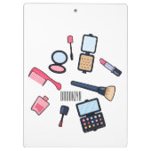 コスメ/メイクアップ漫画イラストレーション クリップボード (裏面)