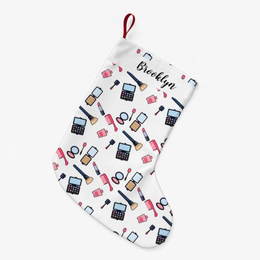 コスメ/メイクアップ漫画イラストレーション スモールクリスマスストッキング (正面 (吊り時))