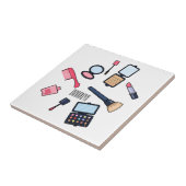 コスメ/メイクアップ漫画イラストレーション タイル (側面)