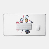 コスメ/メイクアップ漫画イラストレーション デスクマット (キーボード&マウス)