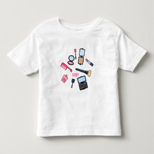 コスメ/メイクアップ漫画イラストレーション トドラーTシャツ