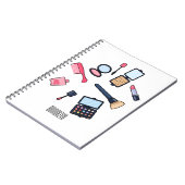 コスメ/メイクアップ漫画イラストレーション ノートブック (左側)