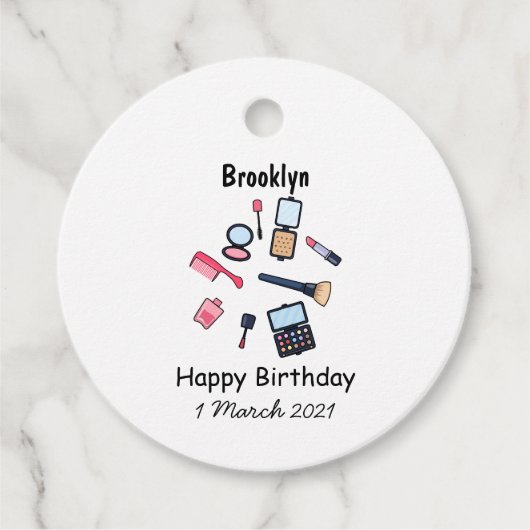 コスメ/メイクアップ漫画イラストレーション フェイバータグ (正面)