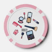 コスメ/メイクアップ漫画イラストレーション ポーカーチップ (裏面)