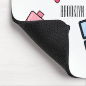 コスメ/メイクアップ漫画イラストレーション マウスパッド (コーナー)