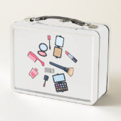 コスメ/メイクアップ漫画イラストレーション メタルランチボックス (裏面)