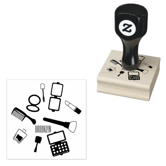 コスメ/メイクアップ漫画イラストレーション ラバースタンプ (押印)