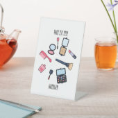 コスメ/メイクアップ漫画イラストレーション 台座サイン (インサイチュ)