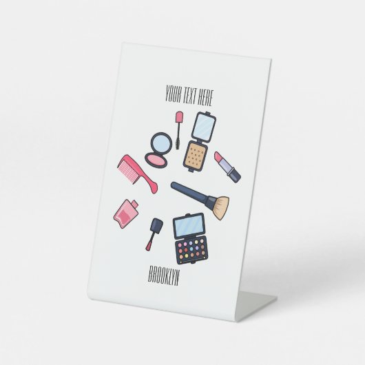 コスメ/メイクアップ漫画イラストレーション 台座サイン (正面)