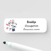 コスメ/メイクアップ漫画イラストレーション 名札 (インサイチュ)