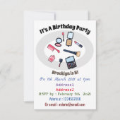 コスメ/メイクアップ漫画イラストレーション 招待状 (正面)