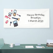 コスメ/メイクアップ漫画イラストレーション 横断幕 (トレードショー)