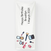 コスメ/メイクアップ漫画イラストレーション 横断幕 (縦)