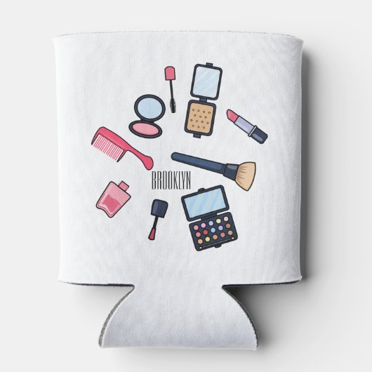 コスメ/メイクアップ漫画イラストレーション 缶クーラー (裏面)