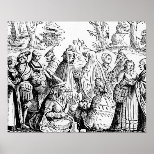 コスモの木版画の後のジプシー占い ポスター (正面)