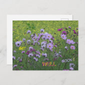 コスモアと菜の花畑　早く治りますように ポストカード (正面/裏面)