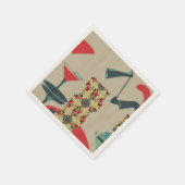 コスモカクテルシェーカーとマルティニガラス(JPN) スタンダードカクテルナプキン (角)