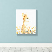 コスモスうさぎの花の森の保育園の装飾 キャンバスプリント (インサイチュ (ウッドフロア))