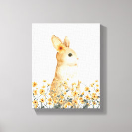 コスモスうさぎの花の森の保育園の装飾 キャンバスプリント