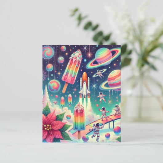 コスモスお洒落ポインセチア・スクラップブック紙 (スタンド正面)