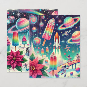 コスモスお洒落ポインセチア・スクラップブック紙