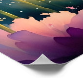 コスモスが芸術作品を花開く ポスター (角)