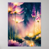 コスモスが芸術作品を花開く ポスター (正面)