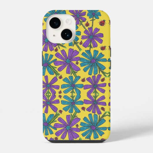 コスモスとテントウムシ iPhoneケース (裏面)