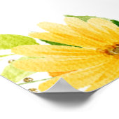 コスモスと黄色の花のブライダルシャワーの歓迎 ポスター (角)