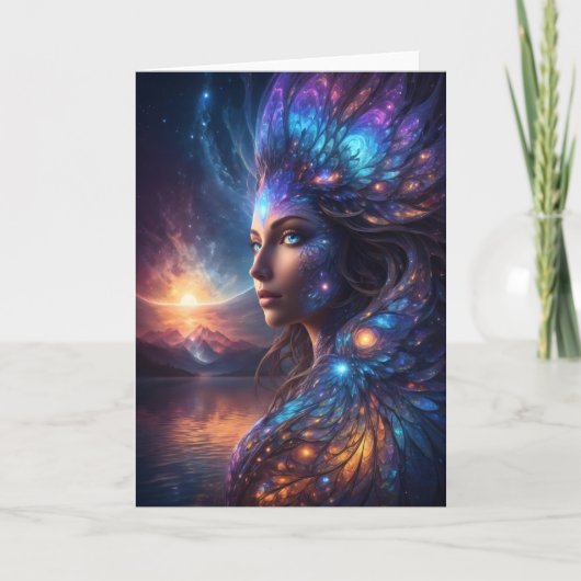 コスモスのグリーティングカードの女神 サンキューカード (正面)