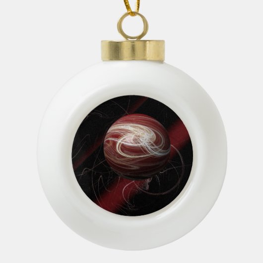 コスモスの糸 セラミックボールオーナメント (正面)
