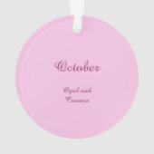 コスモスの美しい10月の妖精 オーナメント (裏面)